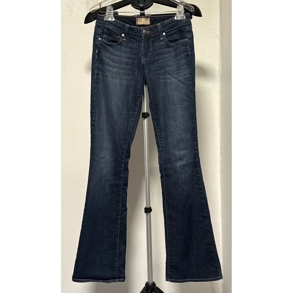 Paige Canyon Boot Jeans Dark Wash Bootcut Denim Size 25